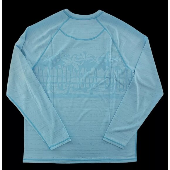 Tommy Bahama Men's Medium Bowtie Blue Palm Boulevard Performance Crew T-Shirt - Picture 2 of 7